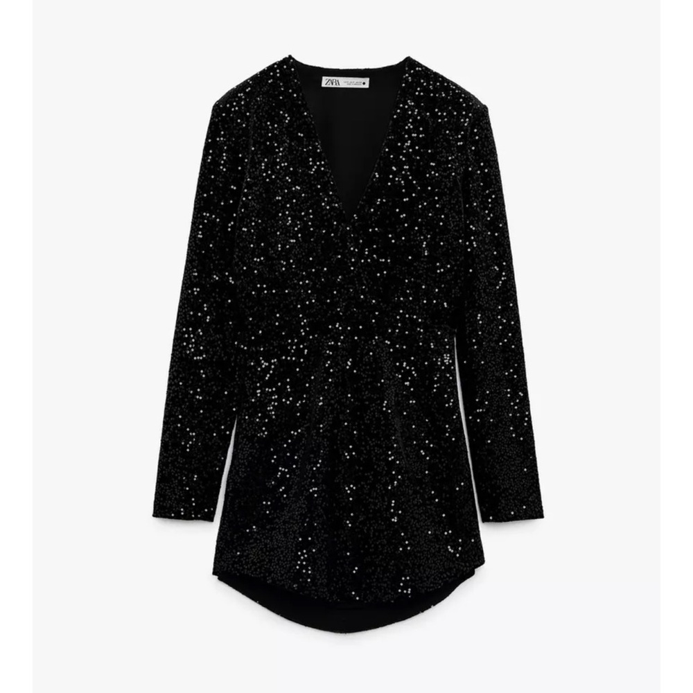 Zara Black Sequin dress